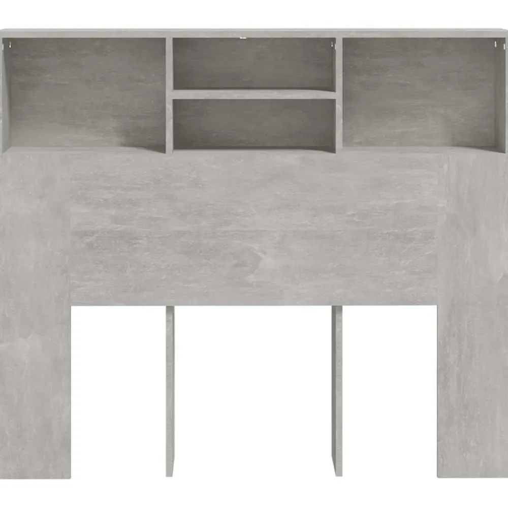 vidaXL Mueble cabecero gris hormigón 120x19x103,5 cm Gris hormigón Hot