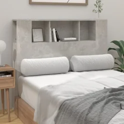 vidaXL Mueble cabecero gris hormigón 120x18,5x102,5 cm Gris hormigón Discount