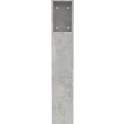vidaXL Mueble cabecero gris hormigón 120x18,5x102,5 cm Gris hormigón Discount