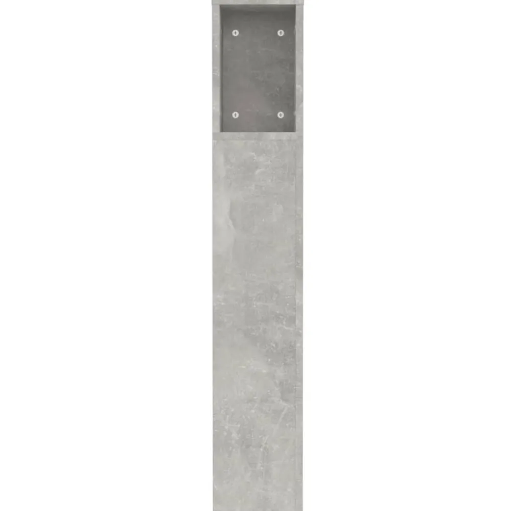 vidaXL Mueble cabecero gris hormigón 120x18,5x102,5 cm Gris hormigón Discount