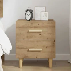 vidaXL Mueble cama con cajón Roble artesanal 40 x 35 x 47.5cm Roble artisan Discount