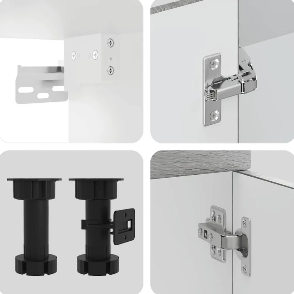vidaXL Armarios Y Almacenamiento-Mueble cocina Kalmar sonoma gris 11 pzas madera contrachapada