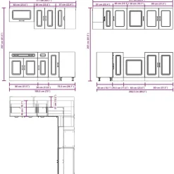 vidaXL Armarios Y Almacenamiento-Mueble cocina Kalmar sonoma gris 11 pzas madera contrachapada