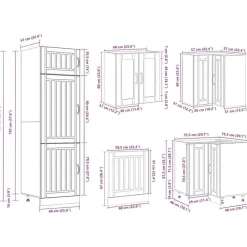 vidaXL Mueble cocina Lucca blanco brillo 14 pzas madera contrachapada Blanco brillante Discount
