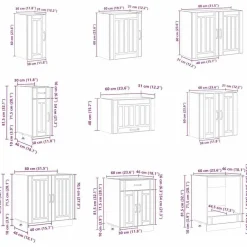 vidaXL Mueble cocina Lucca blanco brillo 14 pzas madera contrachapada Blanco brillante Discount
