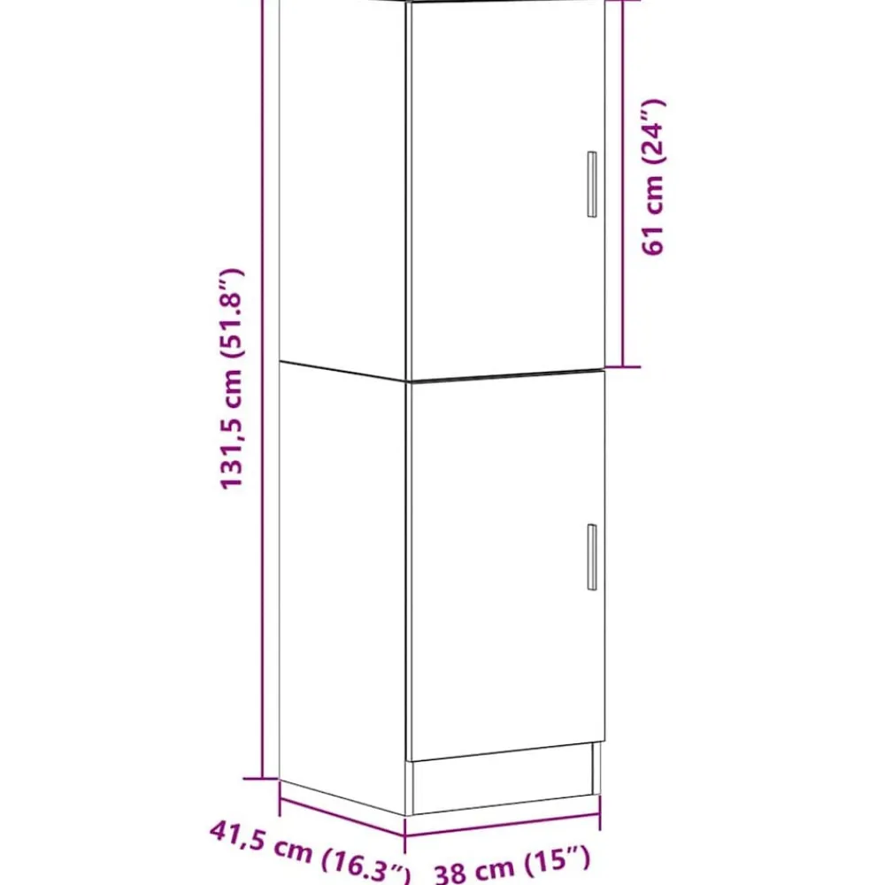 vidaXL Armarios Y Almacenamiento-Mueble cocina madera ingeniería 38x41,5x131,5 cm