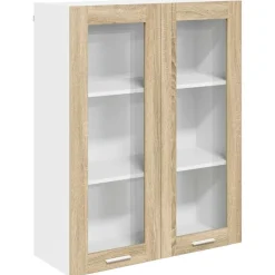 vidaXL Mueble colgante con puerta Roble Sonoma 80 x 31 x 100 cm Madera reciclada Outlet