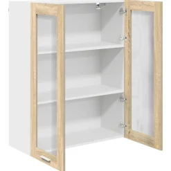vidaXL Mueble colgante con puerta Roble Sonoma 80 x 31 x 100 cm Madera reciclada Outlet
