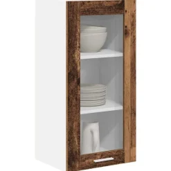 vidaXL Armarios Y Almacenamiento-Mueble colgante con almacenamiento Madera vieja 40 x 31 x 80 cm