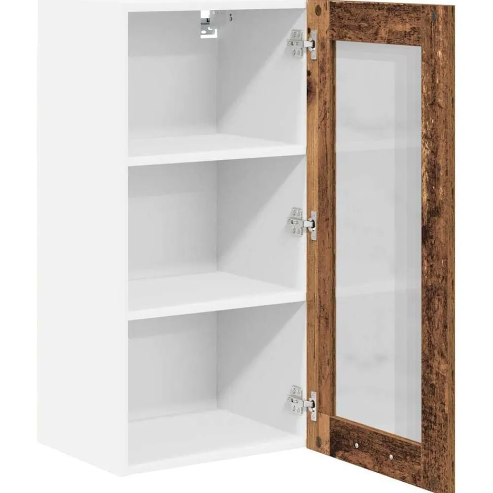 vidaXL Armarios Y Almacenamiento-Mueble colgante con almacenamiento Madera vieja 40 x 31 x 80 cm