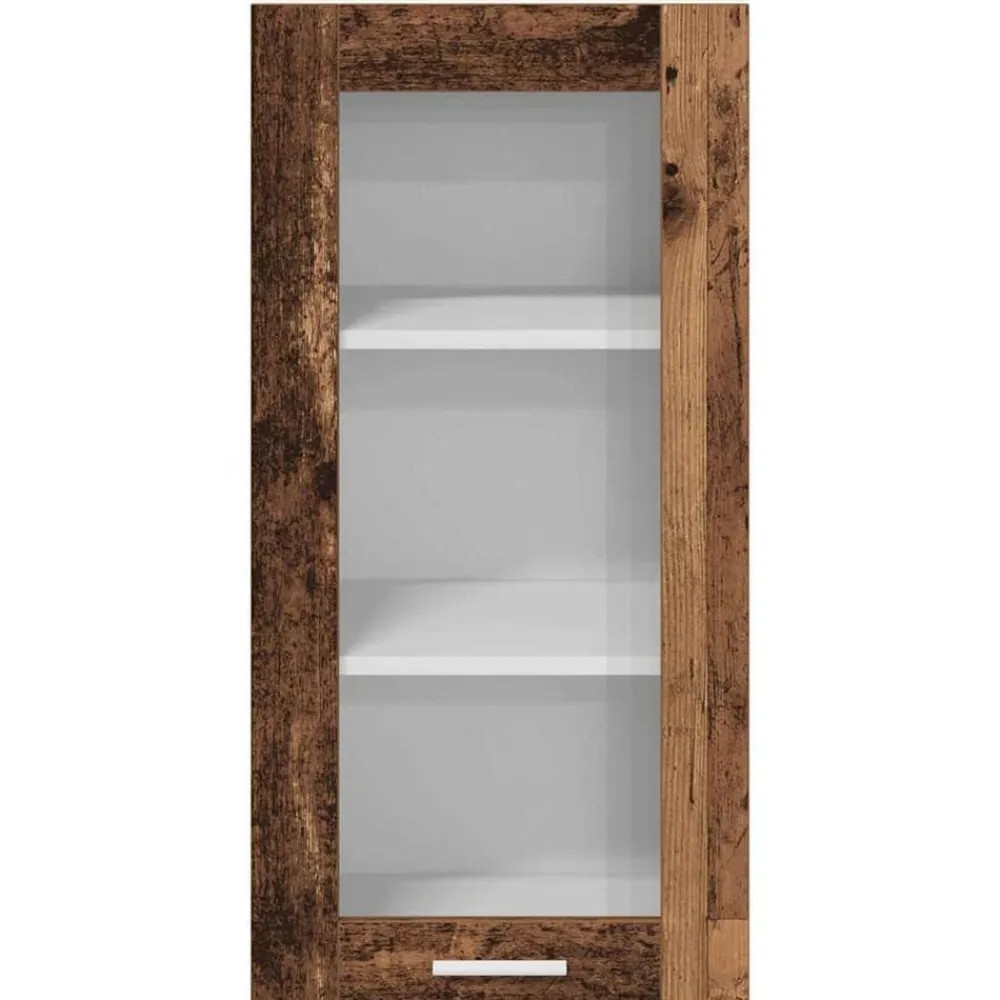 vidaXL Armarios Y Almacenamiento-Mueble colgante con almacenamiento Madera vieja 40 x 31 x 80 cm
