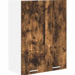 vidaXL Mueble colgante con puerta 60 x 31 x 80 cm Roble ahumado Discount
