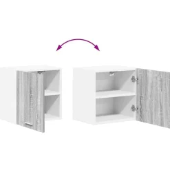 vidaXL Mueble colgante con puerta 2 pcs y 40 x 31 x 40 cm Gris sonoma Online