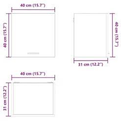vidaXL Mueble colgante con puerta 2 pcs y 40 x 31 x 40 cm Gris sonoma Online