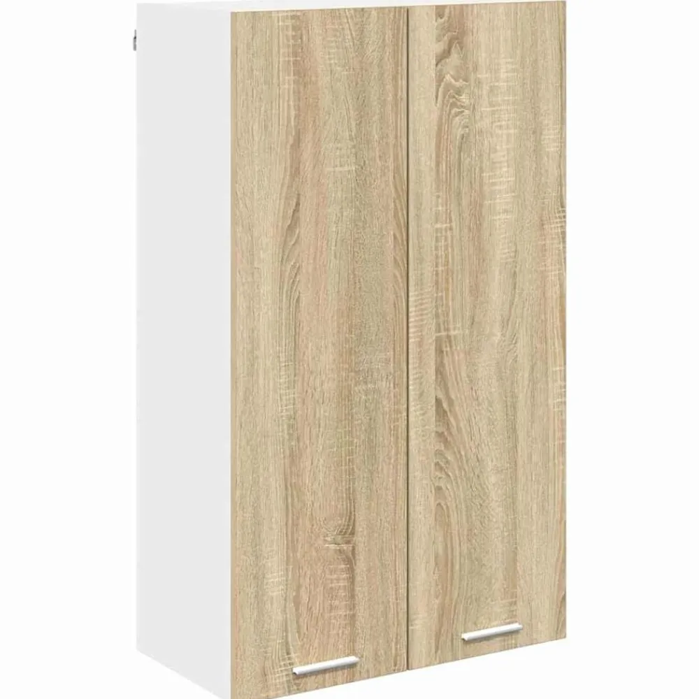 vidaXL Mueble colgante con puerta Roble Sonoma 60 x 31 x 100 cm Madera reciclada Discount