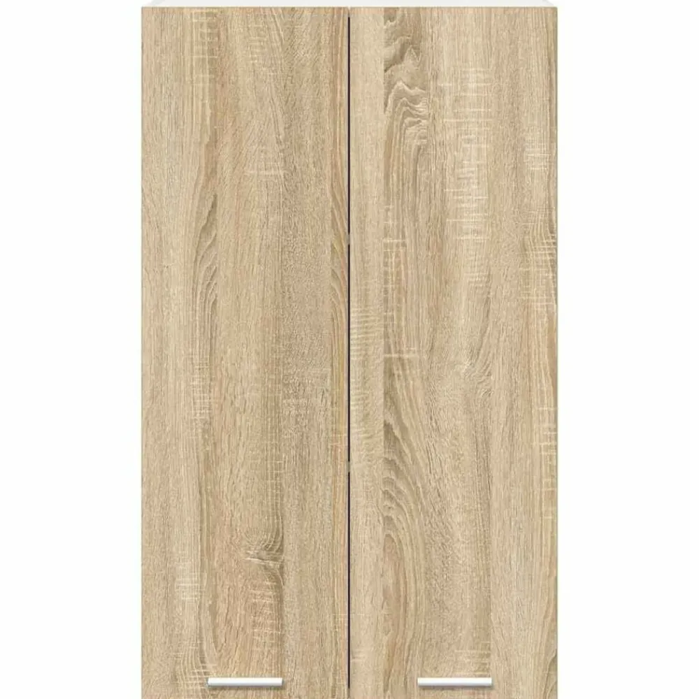 vidaXL Mueble colgante con puerta Roble Sonoma 60 x 31 x 100 cm Madera reciclada Discount