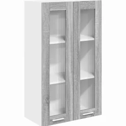 vidaXL Mueble colgante con almacenamiento 60 x 31 x 100 cm Gris sonoma Sale