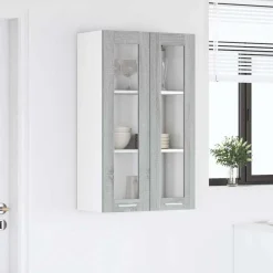 vidaXL Mueble colgante con almacenamiento 60 x 31 x 100 cm Gris sonoma Sale