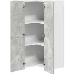vidaXL Mueble colgante con puerta y 57 x 57 x 100 cm Gris concreto