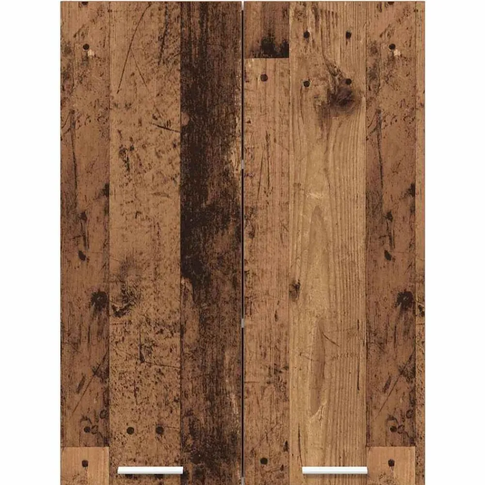 vidaXL Mueble colgante con almacenamiento Madera vieja 60 x 31 x 80 cm Madera envejecida Outlet