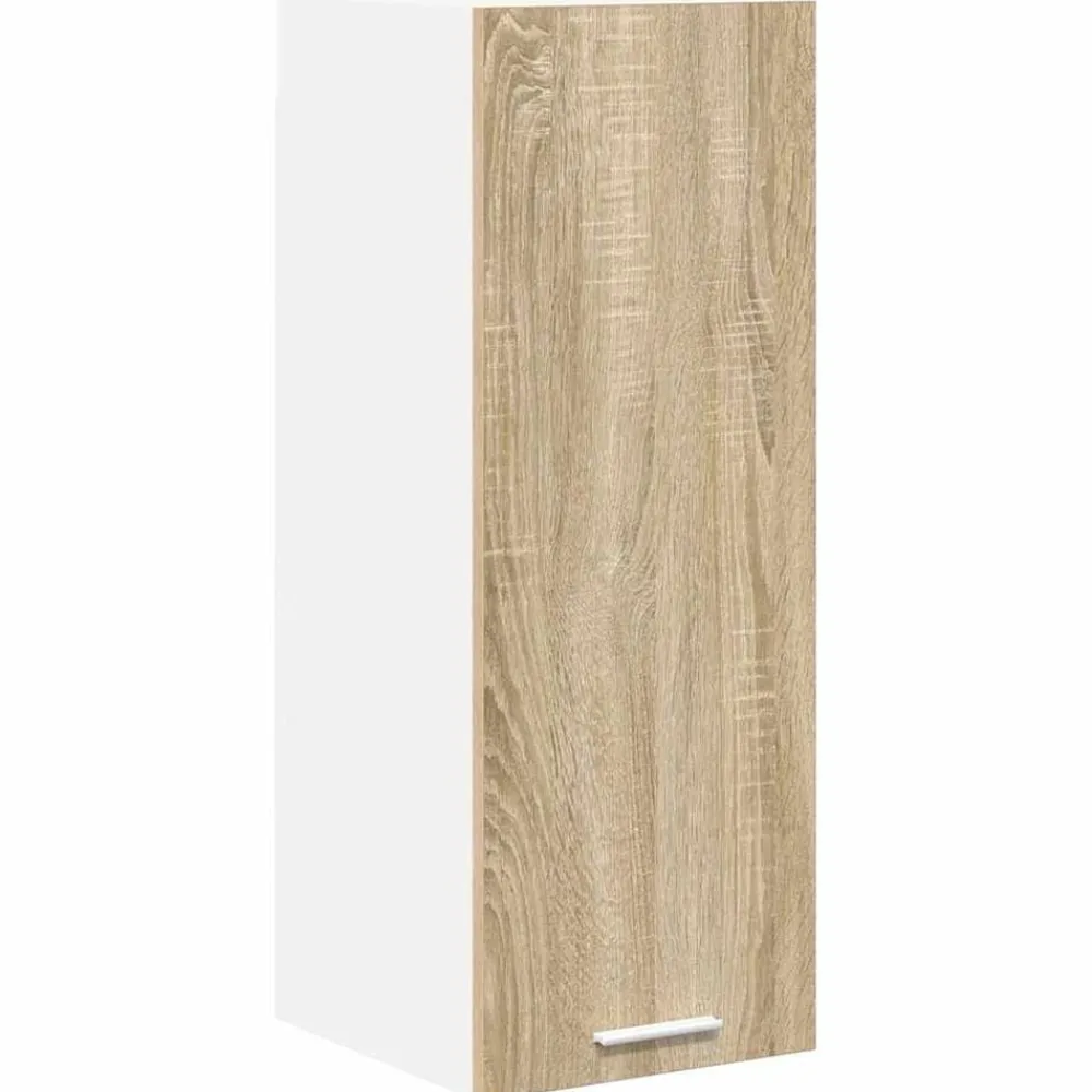 vidaXL Mueble colgante con puerta Roble Sonoma y 30 x 31 x 80 cm Madera reciclada Hot