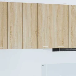 vidaXL Mueble colgante con puerta Roble Sonoma y 30 x 31 x 80 cm Madera reciclada Hot