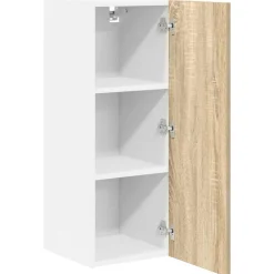 vidaXL Mueble colgante con puerta Roble Sonoma y 30 x 31 x 80 cm Madera reciclada Hot