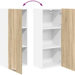 vidaXL Armarios Y Almacenamiento-Mueble colgante con puerta Roble Sonoma 40 x 31 x 100 cm