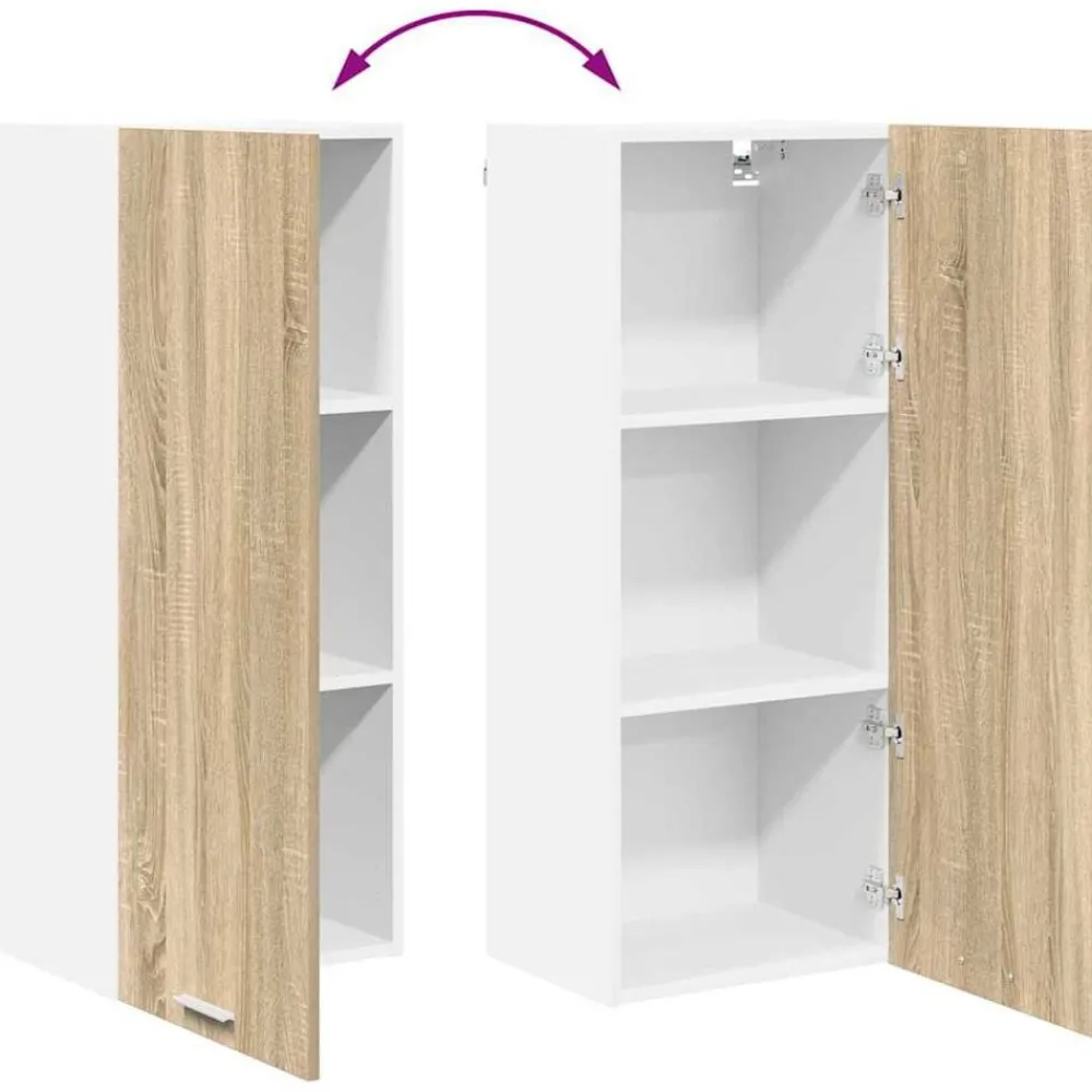 vidaXL Armarios Y Almacenamiento-Mueble colgante con puerta Roble Sonoma 40 x 31 x 100 cm