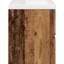 vidaXL Armarios Y Almacenamiento-Mueble con lavabo integrado madera envejecida