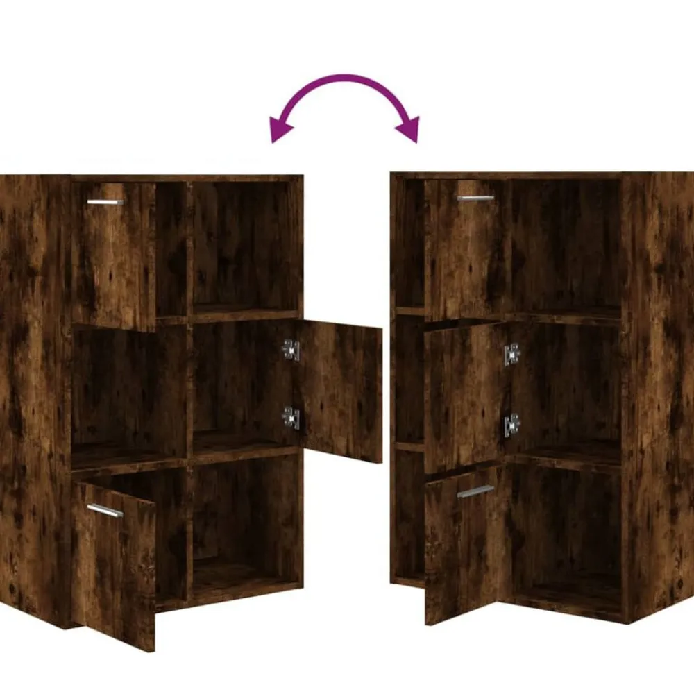 vidaXL Mueble de almacenaje 60x29,5x90 cm Roble ahumado Hot