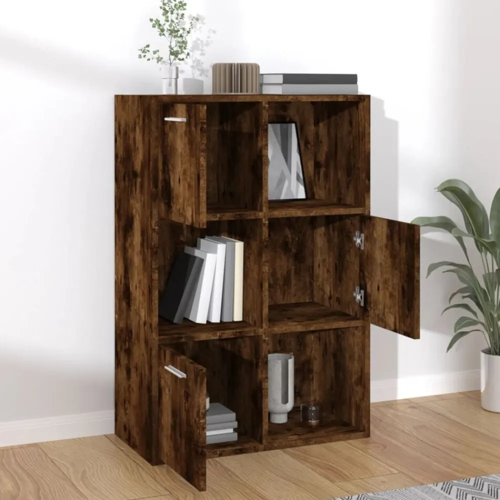 vidaXL Mueble de almacenaje 60x29,5x90 cm Roble ahumado Hot