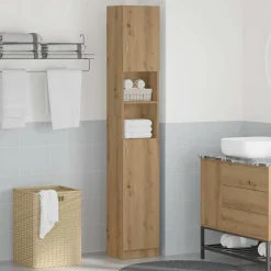 vidaXL Conjuntos De Muebles-Mueble de baño Artisan Oak 32x25,5x190 cm Madera de ingeniería