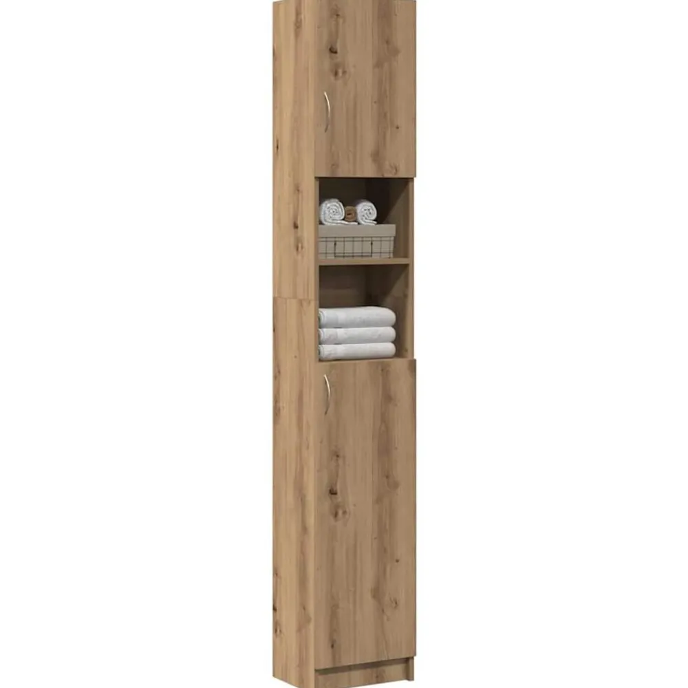vidaXL Conjuntos De Muebles-Mueble de baño Artisan Oak 32x25,5x190 cm Madera de ingeniería