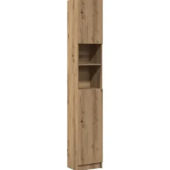 vidaXL Conjuntos De Muebles-Mueble de baño Artisan Oak 32x25,5x190 cm Madera de ingeniería