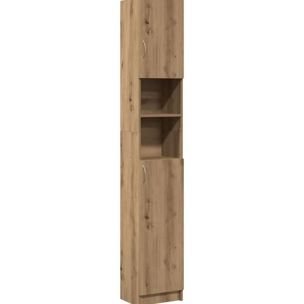 vidaXL Conjuntos De Muebles-Mueble de baño Artisan Oak 32x25,5x190 cm Madera de ingeniería