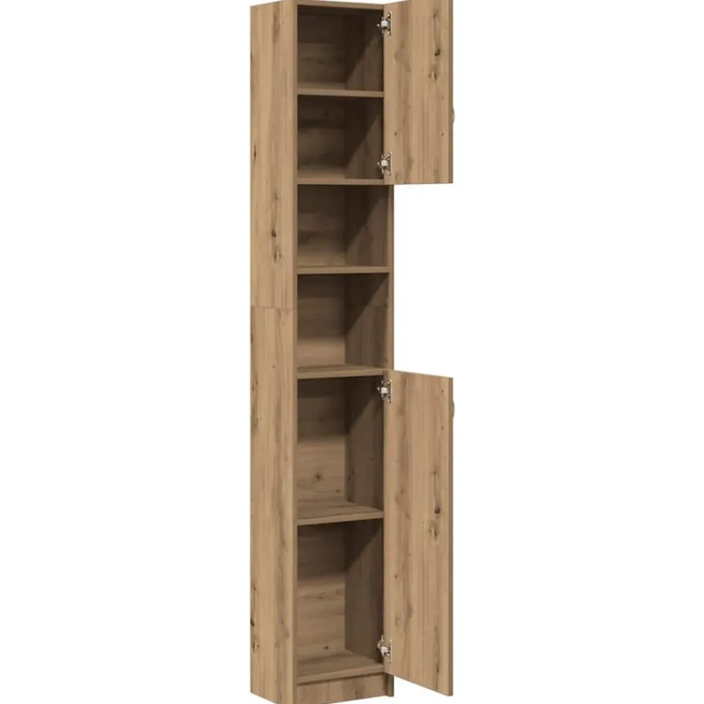 vidaXL Conjuntos De Muebles-Mueble de baño Artisan Oak 32x25,5x190 cm Madera de ingeniería