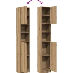 vidaXL Conjuntos De Muebles-Mueble de baño Artisan Oak 32x25,5x190 cm Madera de ingeniería