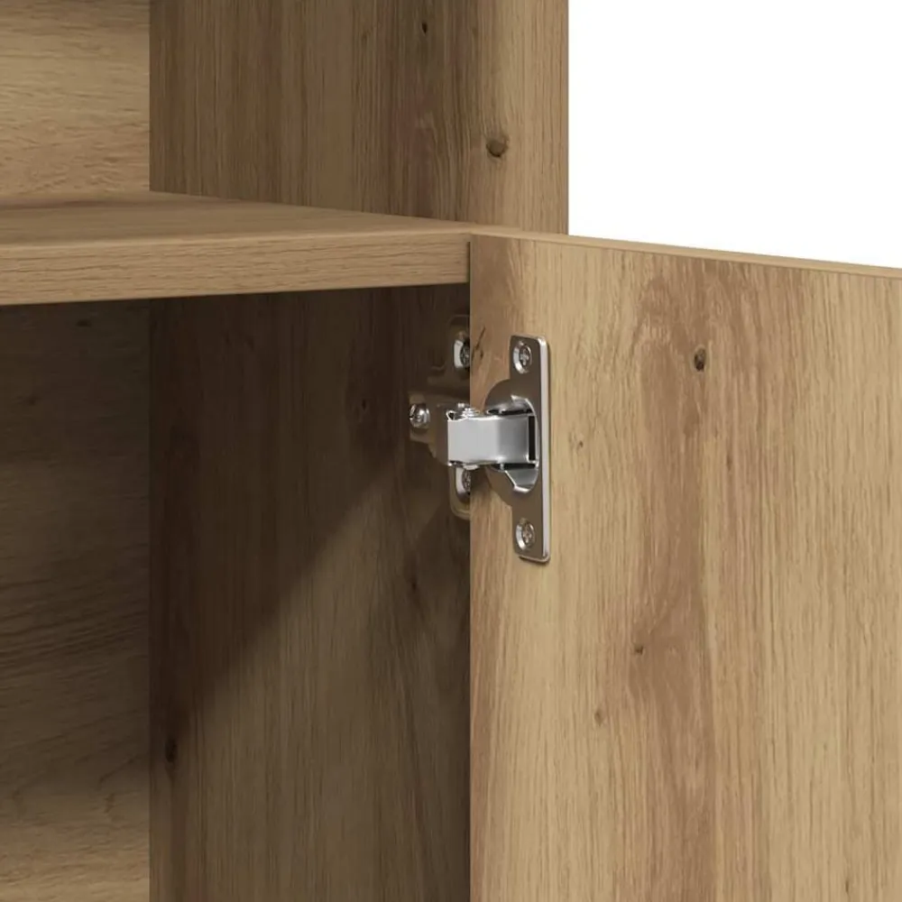 vidaXL Conjuntos De Muebles-Mueble de baño Artisan Oak 32x25,5x190 cm Madera de ingeniería