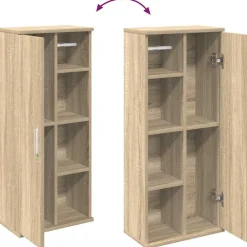 vidaXL Conjuntos De Muebles-Mueble de baño con portarrollos 39x22x90 cm