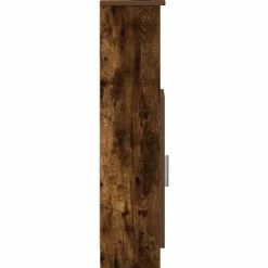 vidaXL Mueble de baño con portarrollos 20,5x22x90 cm Roble ahumado Discount