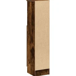 vidaXL Mueble de baño con portarrollos 20,5x22x90 cm Roble ahumado Discount