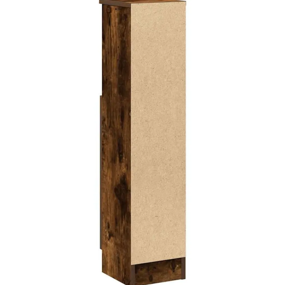 vidaXL Mueble de baño con portarrollos 20,5x22x90 cm Roble ahumado Discount
