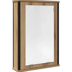 vidaXL Mueble de baño con espejo de roble artesanal 42x12x60 cm Roble artisan Online