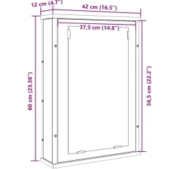 vidaXL Mueble de baño con espejo de roble artesanal 42x12x60 cm Roble artisan Online