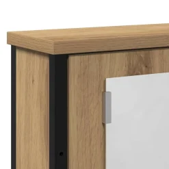 vidaXL Mueble de baño con espejo de roble artesanal 42x12x60 cm Roble artisan Online