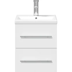 vidaXL Mueble de baño con lavabo integrado Blanco Clearance