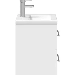 vidaXL Mueble de baño con lavabo integrado Blanco Clearance