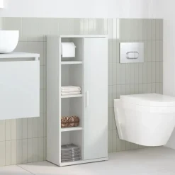 vidaXL Conjuntos De Muebles-Mueble de baño con portarrollos 39x22x90 cm