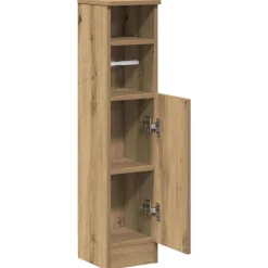 vidaXL Mueble de baño con portarrollos 20,5x22x90 cm Roble artisan Outlet
